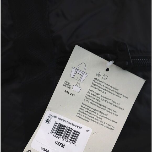 Under Armour 1381908-001 OSFM Black/Metallic Gun Metal Studio Packable Tote Bag - Picture 9 of 11